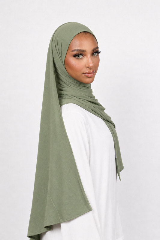 Jersey bamboo Scarf - SAGE GREEN