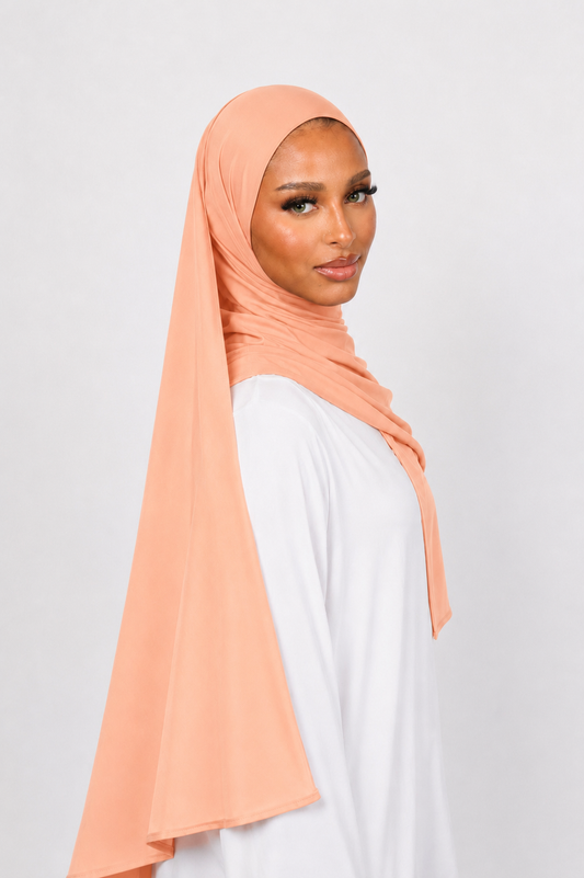 Jersey liquid Scarf - CORAL