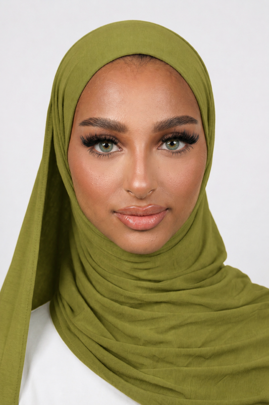 Jersey bamboo Scarf - ANISE GREEN
