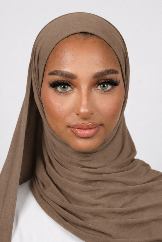 Jersey bamboo Scarf - WARM TAUPE
