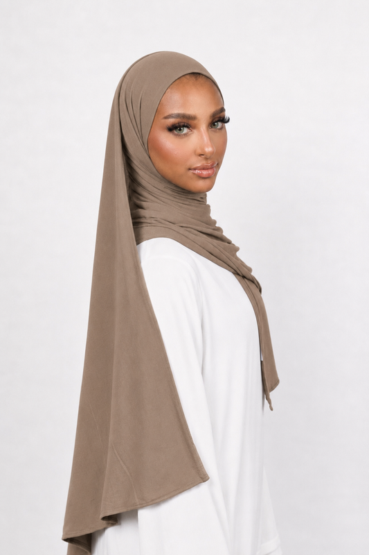 Jersey bamboo Scarf - WARM TAUPE