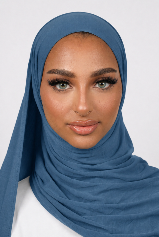 Jersey bamboo Scarf - BLUE