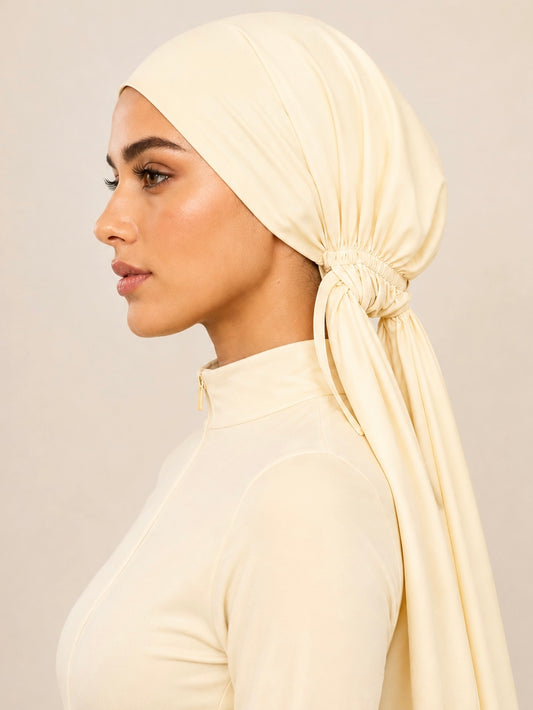 LUXURY SWIM TURBAN - BUTTER YELLOW