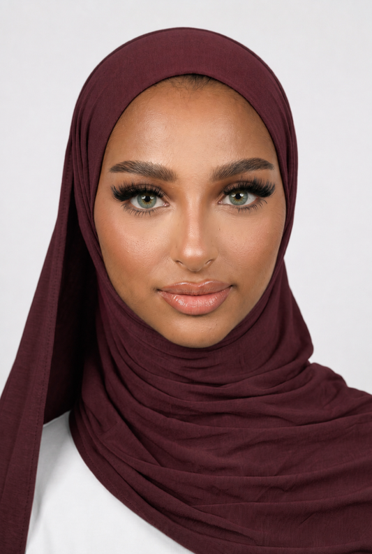 Jersey bamboo Scarf - BURGUNDY