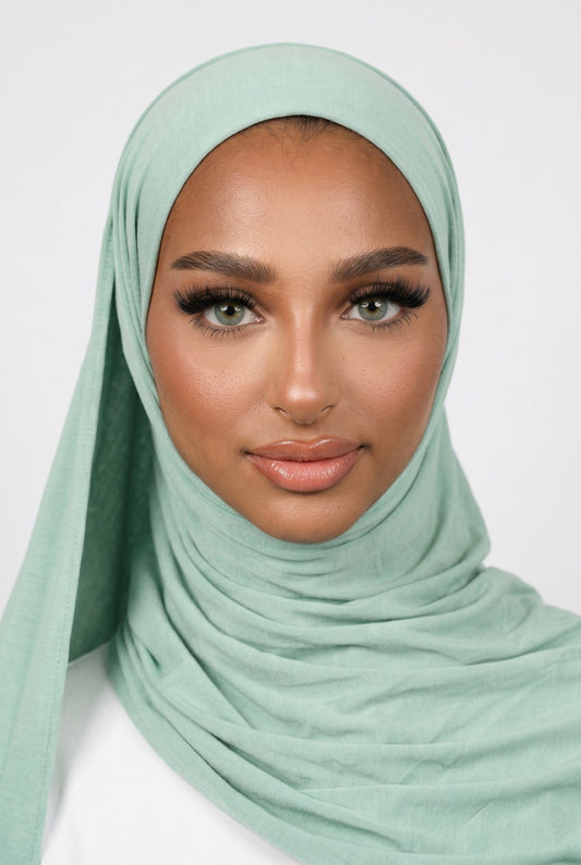 Jersey bamboo Scarf - AQUA GREEN