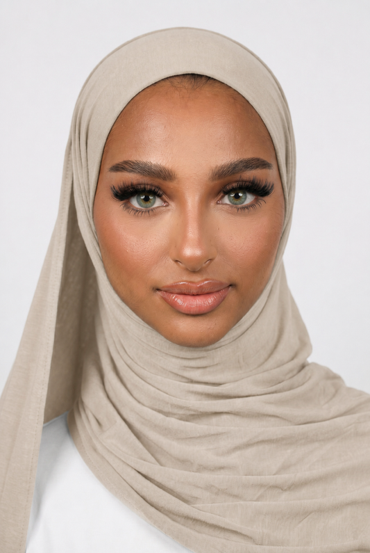 Jersey bamboo Scarf - BEIGE