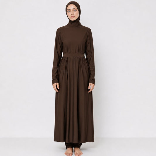 BURKINI LONG (5 pieces) - BROWN