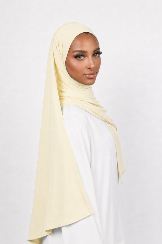 Jersey bamboo Scarf - BUTTER YELLOW