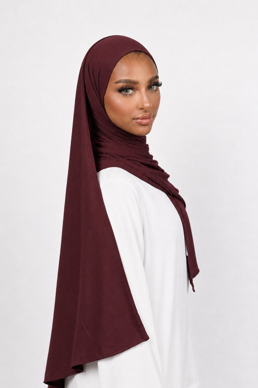 Jersey bamboo Scarf - BURGUNDY