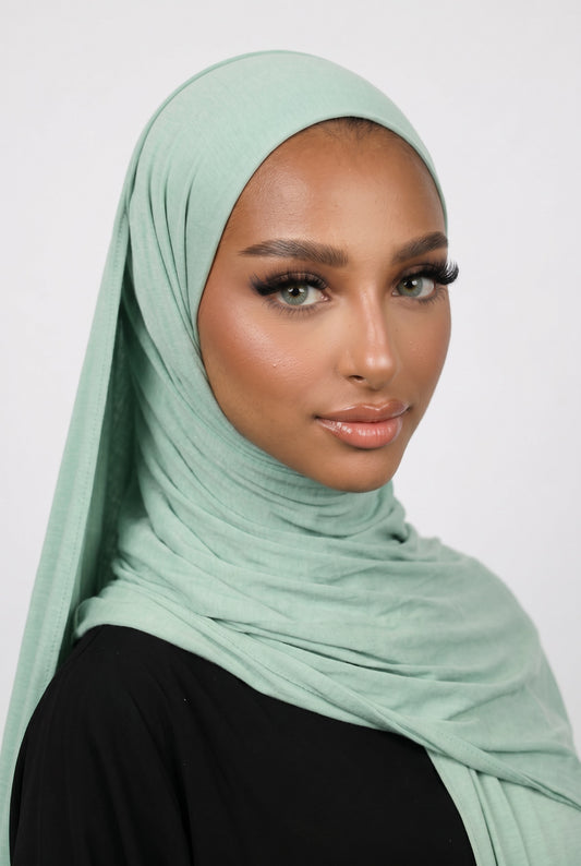 Jersey bamboo Scarf - AQUA GREEN