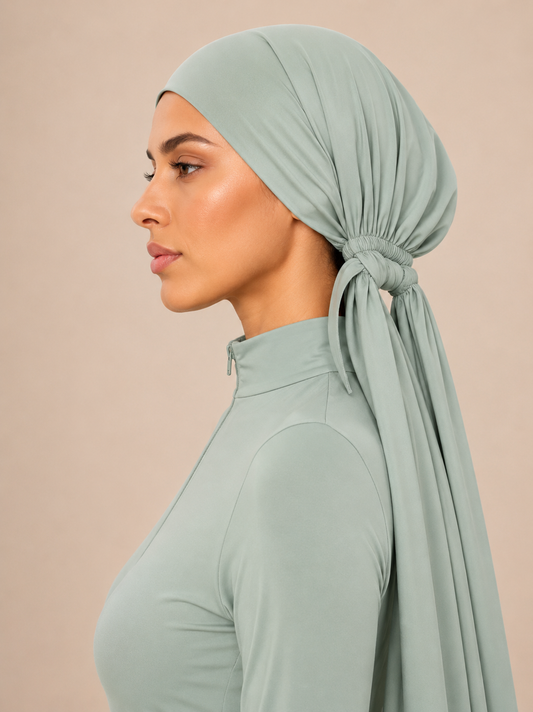 LUXURY SWIM TURBAN - LIGHT BLUE