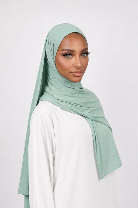 Jersey bamboo Scarf - AQUA GREEN