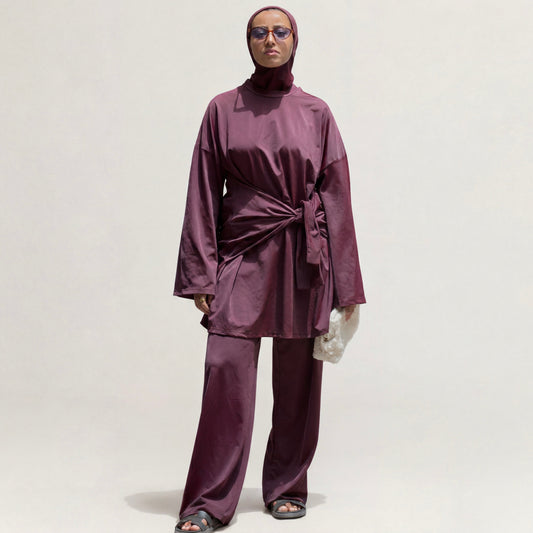 BURKINI KNOTEA - BURGUNDY (4 pieces)